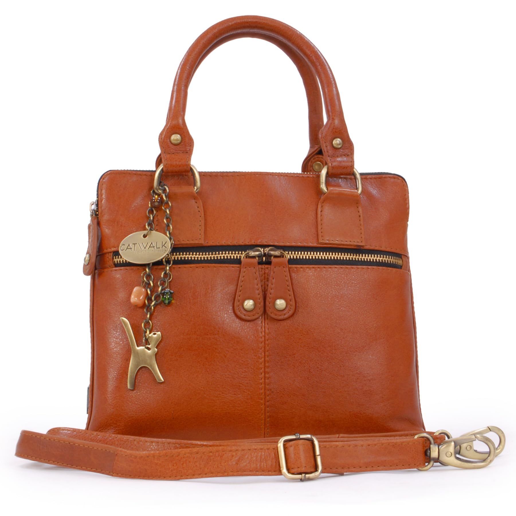 Catwalk Collection Handbags - Bolso de Mano de Piel - Correa Bandolera Desmontable - Tote Mediano de Mujer - Bolso de Hombro Diario - Vicky