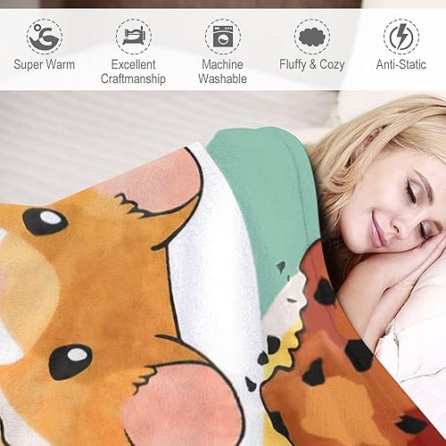 Miniatura 4 de Manta de hámster botánico, regalo para niños y hombres, manta de hámster para sofá, cama, forro polar de franela suave y cálida para adultos, 40 x