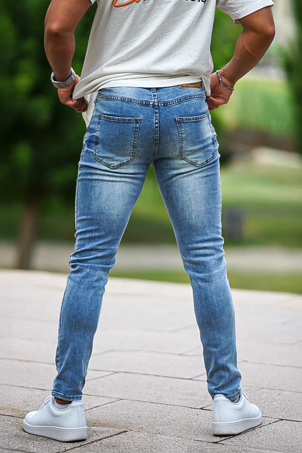 Heyfanee Mens Slim Fit Jeans Stretch Denim Pants for Men - Image 3