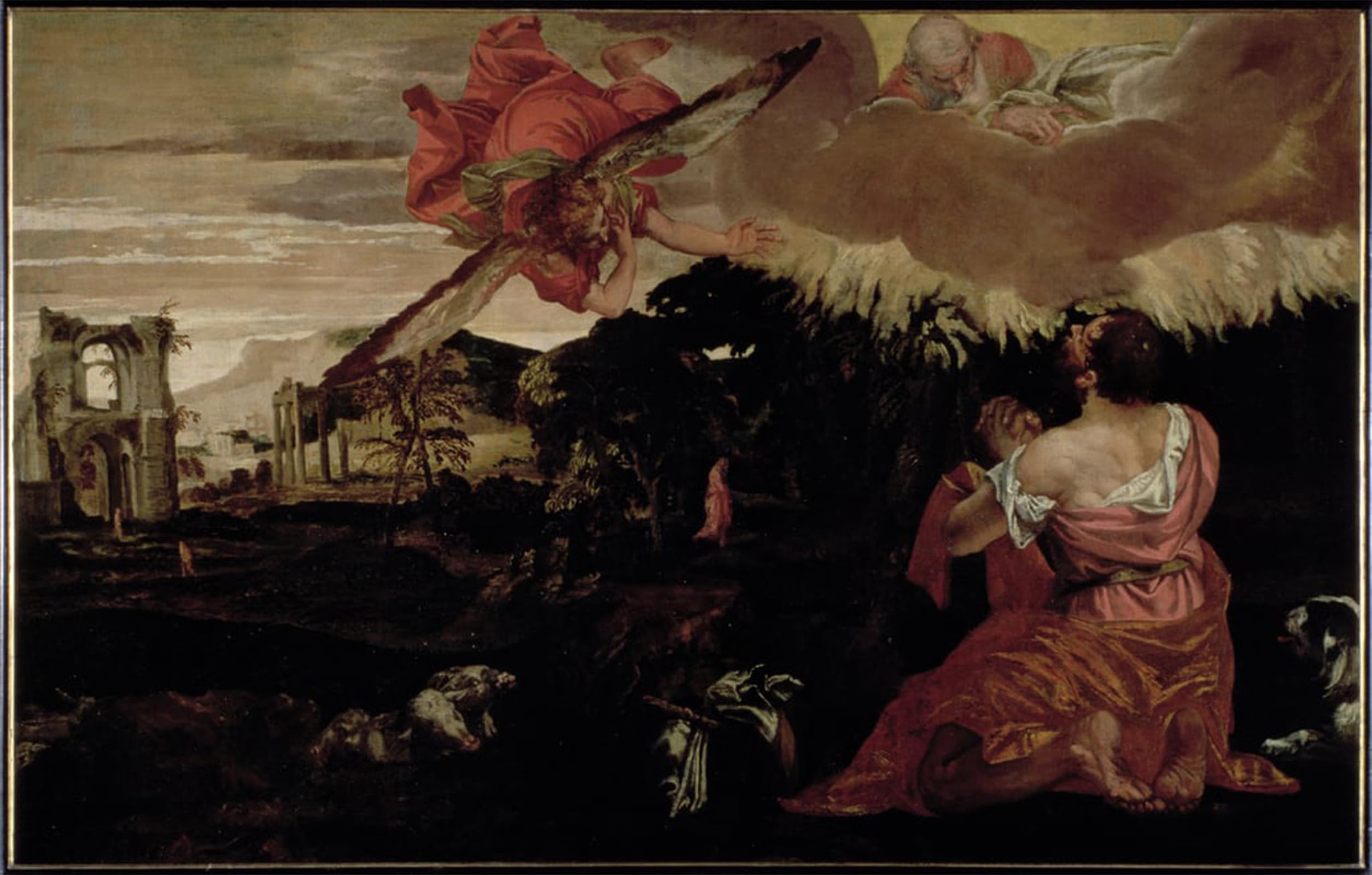 POSTERIIk Vintage Art Print Images Pictures Print Moses and the Burning Bush by Paolo Veronese Modern Colour Posters for Office Home Decor 60x90cm