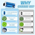 100x-250x Mini Microscope de poche pour enfants, Miniscope portable pour enfants avec lumières LED et 6 Diapositives Specimens, Microscope portatif en alliage pour les filles de garçons, Cadeau surprise pour la journée des enfants (Blue)
