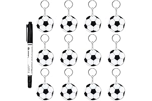 12 Pcs Soccer Acrylic Keychain bulk with 1 Black Marker for DIY...