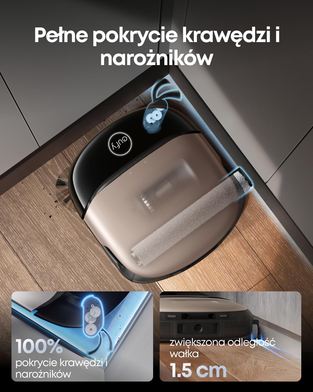 eufy S2 HydroJet robot odkurzający z funkcją wycierania, siła ssania 30 000 Pa i moc ssania 100 AW, Uniclean Station 12 w 1