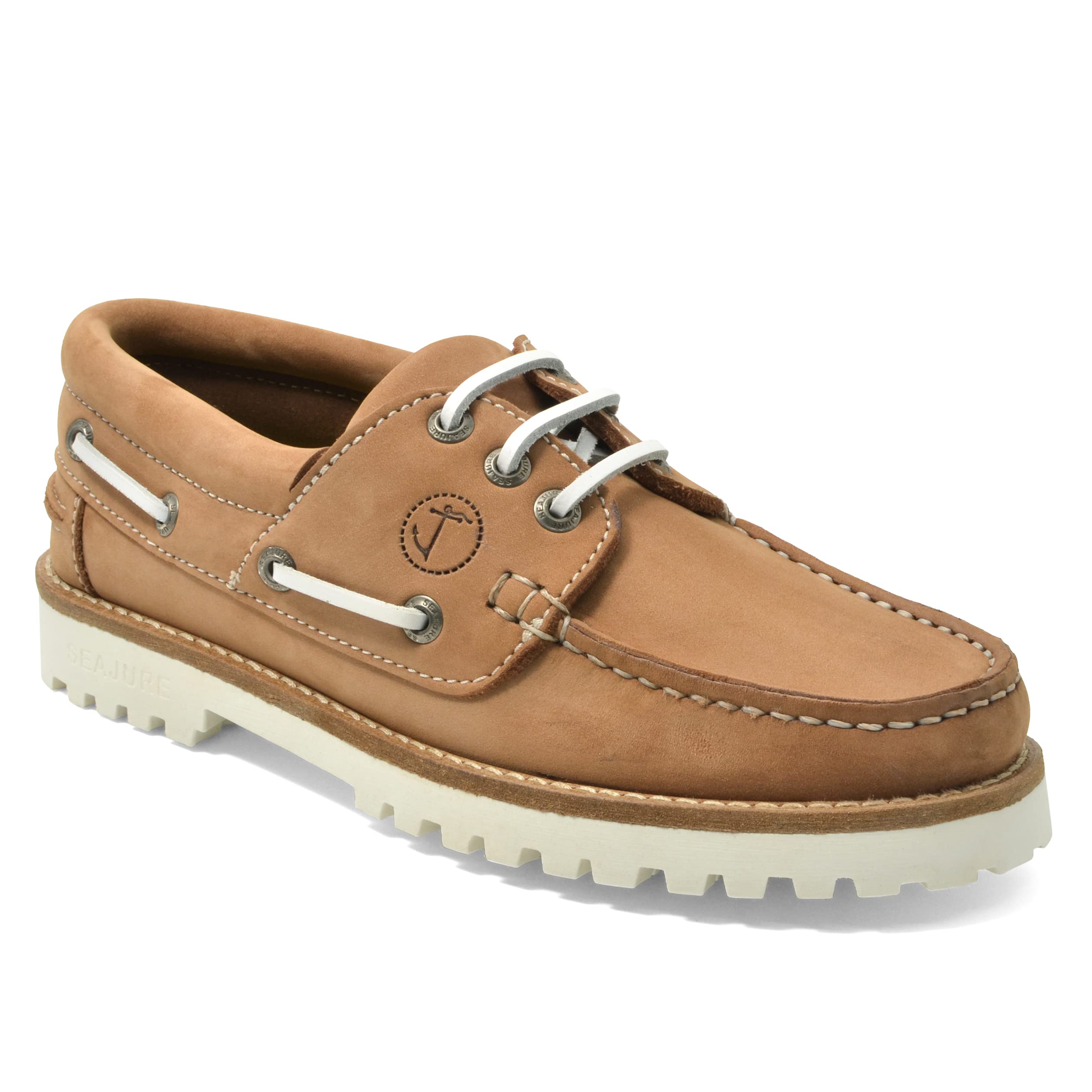 Seajure Bisnap - Scarpe da barca da donna in nabuk marrone chiaro