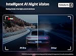 Pelsee P1 Pro 4K Dash Cam Front and Rear, STARVIS 2 Sensor, 64GB Card, Dual Dash Camera for Cars with Full-Color Night Vision, HDR WDR, ADAS, GPS, WiFi & Voice Control, 24H Parking Mode, 3.39" Screen