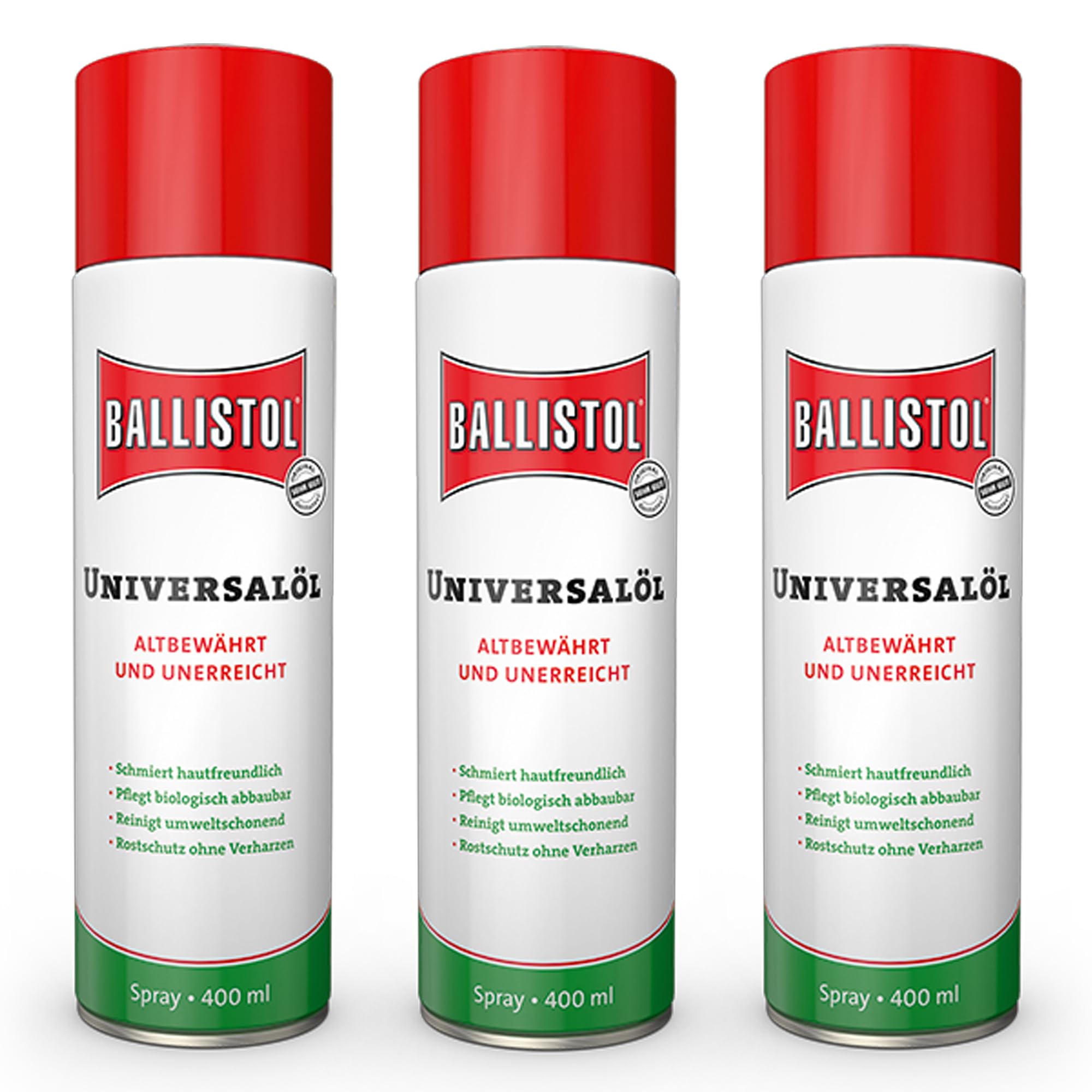 ELITE BBQ Ballistol Universalöl 3er Set 3x 400ml – Das bewährte Mehrzwecköl für Handwerk, Haus & Garten – Rostschutz, Schmierung & Reinigung – Sparangebot