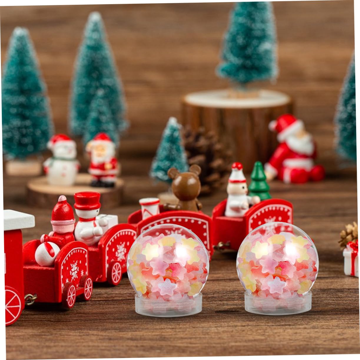 SHERCHPRY 2 Series Bola De Nieve De Bricolaje Globo De Nieve De Bricolaje Decorativo Navidad Artesanía En El Mundo De La Nieve Pequeña Bola De Nieve El Plastico Transparente 20 Piezas*2