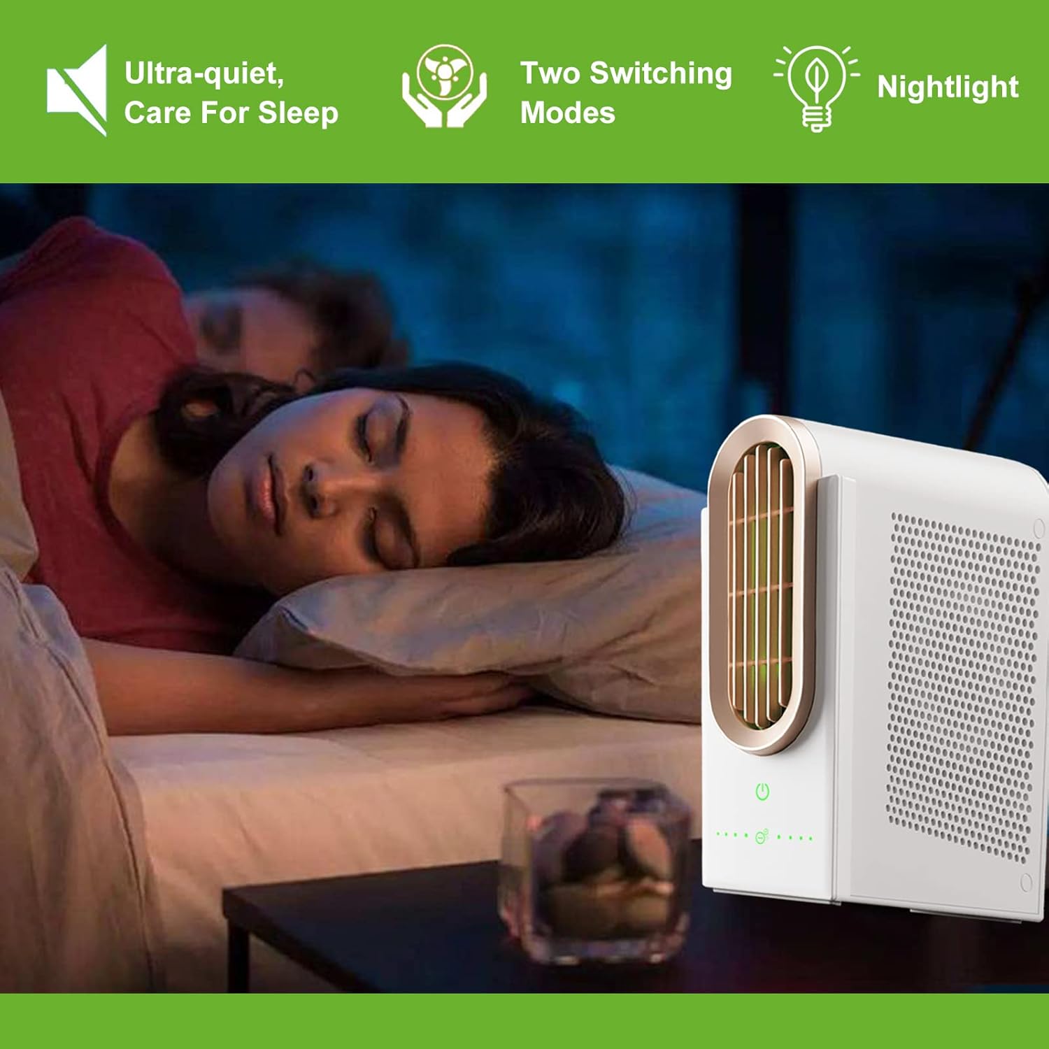 MD MIDUODUO- Negative Oxygen Ion Generator for Home (1 Pack), Negative Ion Filtration System for Bedroom, Office, Kitchen, Portable Filter Odor, Smoke Dust, Pets