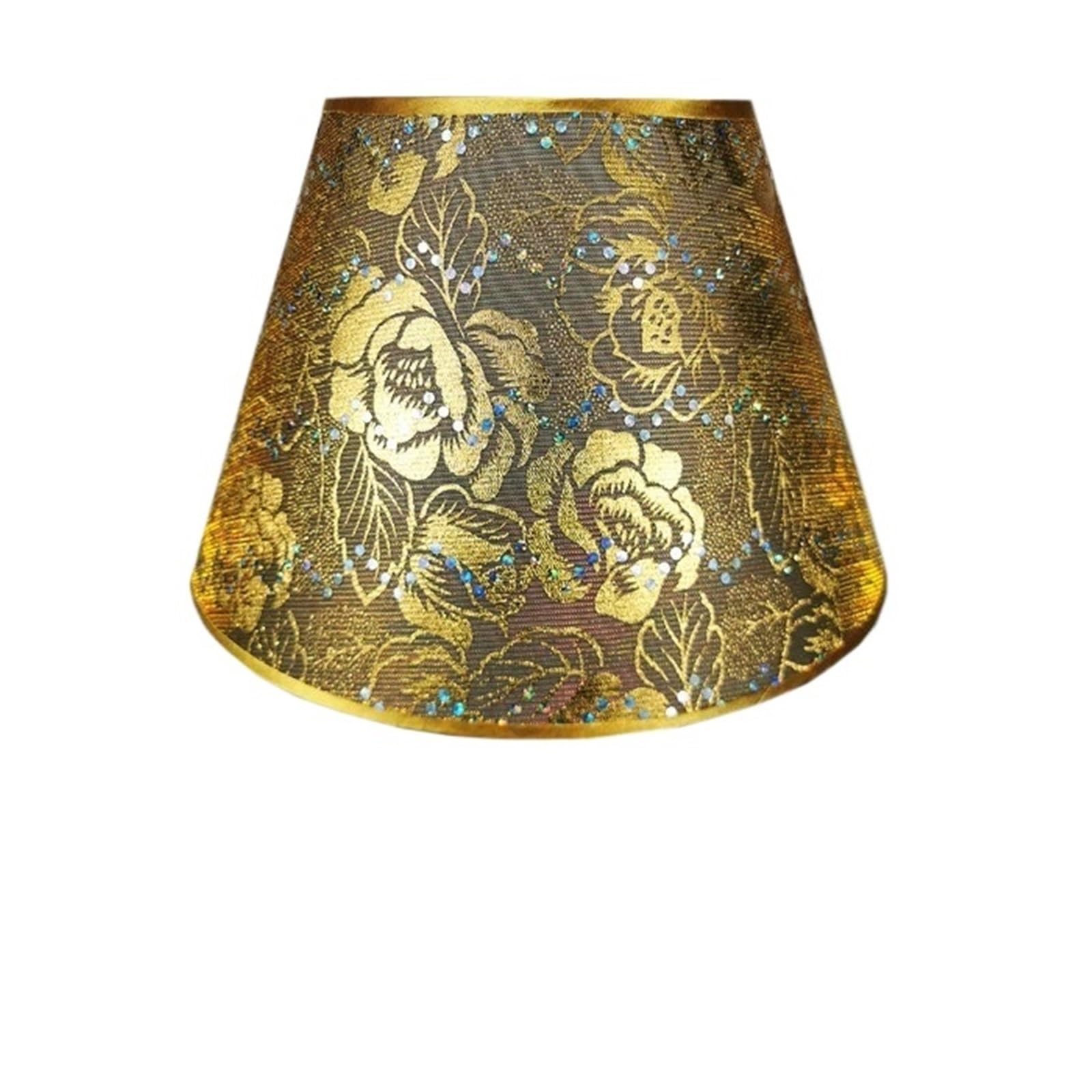 QXBFNDC Lampshade Table Lamp Shades Handmade DIY Linen Fabric for Wall Lamp Floor Lamp Golden Lighting Accessory(Color3)