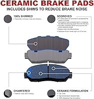 Vista 9 de R1 Concepts Kit de freno trasero para Subaru Crosstrek 2016-2022, Subaru Forester 2014-2018, Subaru Impreza 2012-2022 Rotores de freno ranurados