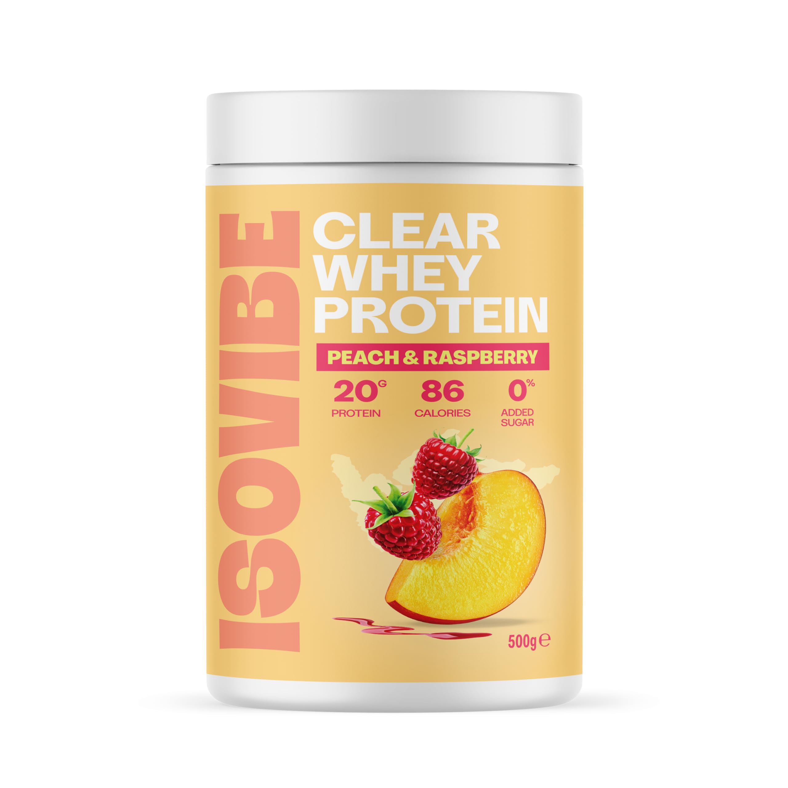 Clear Whey Protein Powder Peach & Raspberry (20 Servings) Refreshing Protein Water | Zero Added Sugar | High Protein 20g Per Serving