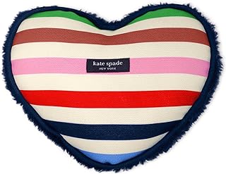 Kate Spade New York Plush Dog Toy with Squeaker, Dog Chew Toy, Cute Dog Toy with Soft Durable Fabric, Pet Toy for Small Medium Large Breeds, Heart