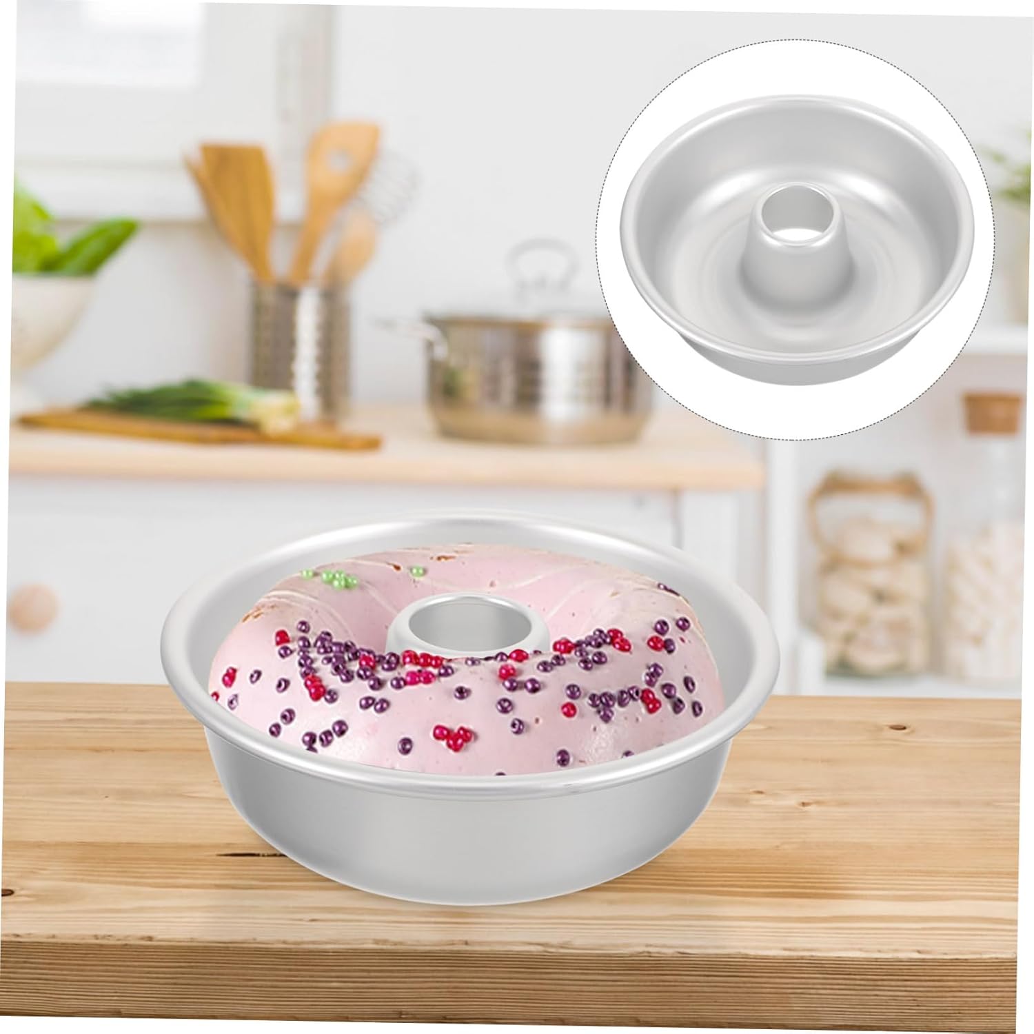 GLEAVI 5pcs Doughnut Maker Mold Non-stick Baking Pan for Desserts for Home Baking and Cake Shops Even Heat Distribution for Results