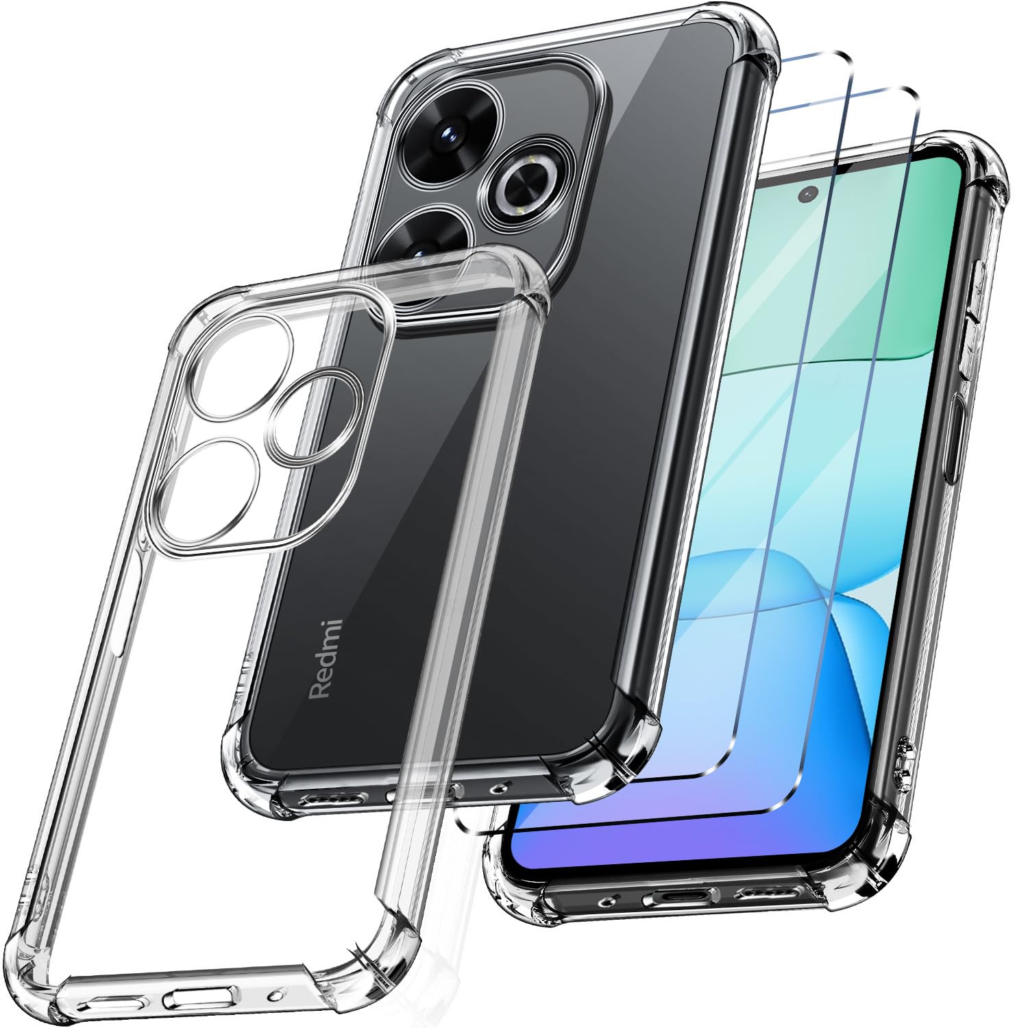 WeiCase Coque Pour Xiaoi Redi Note 11 / Note 11S, Transparent Housse Avec Protection écran