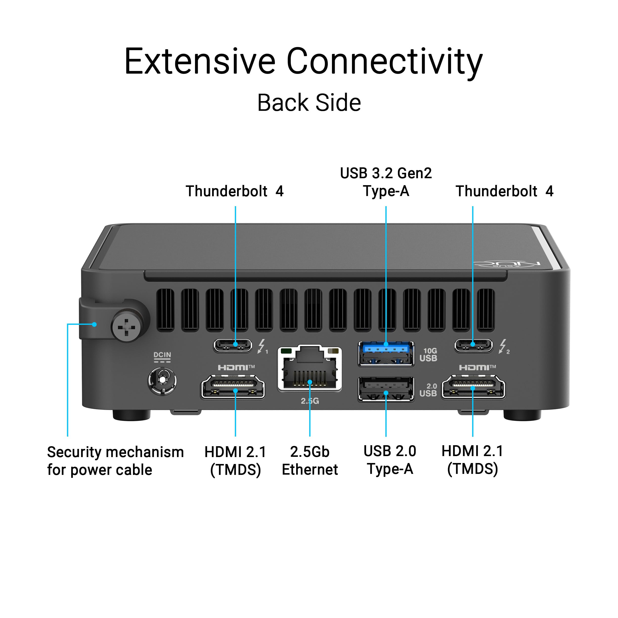 ASUS NUC 15 Pro, Mini PC Intel Core U5-225H, RAM da 96 GB DDR5-6400, SSD M.2, Scheda Grafica Intel Arc, Wi-Fi 7, Bluetooth 5.4, Compatibile con Windows 11 Pro e Windows 11