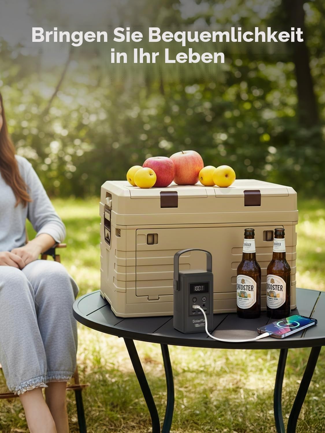 solarplay Faltbare Aufbewahrungsbox 60L mit Deckel, Extra Große Faltbox mit Verstärktem Rahmen, Platzsparend Zusammenklappbar für Auto, Camping, Haushalt & Garten (57.5 x 22 x 40.5cm)