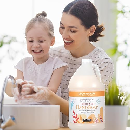 Miniatura 6 de Ginger Lily Farms Botanicals - Repuesto de jabón líquido multiusos para manos, mango de coco, 100% vegano y libre de crueldad, aroma de mango de