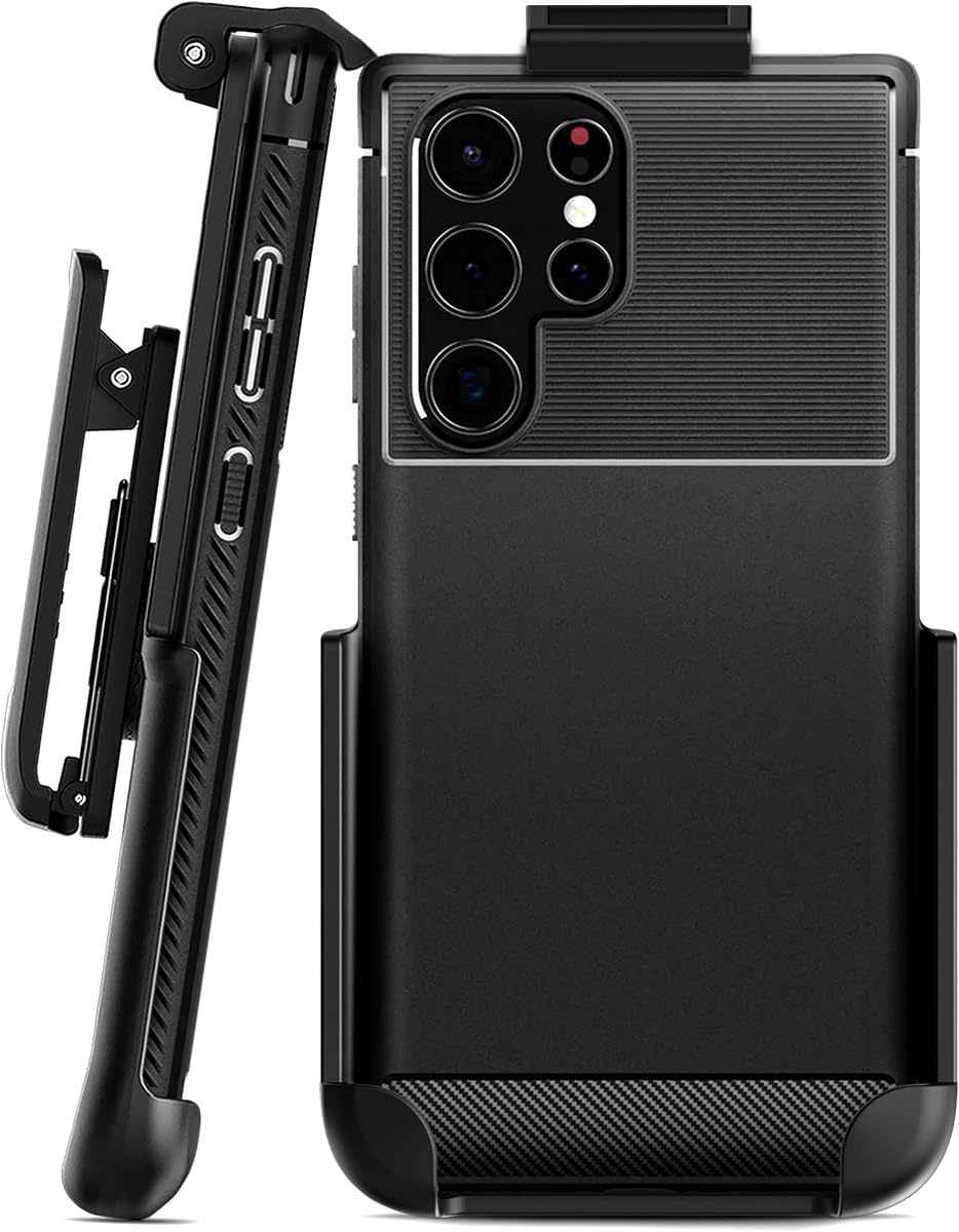 Encased Belt Clip Holster for Spigen Rugged Armor Case (Samsung Galaxy S22 Ultra) Case not Included