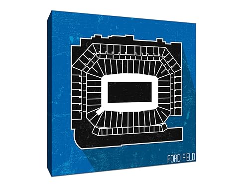 Ford Field - Football Seating Map - 16x16 Gallery Wrapped