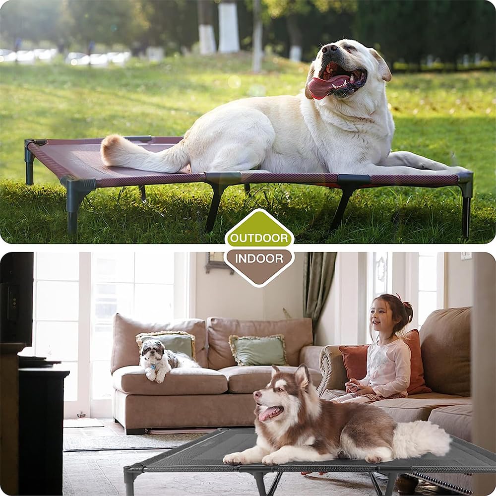 Amazon | マイラペット 高架式犬用ベッド。屋内・屋外用ペットベッド 