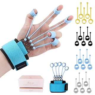 Finger Exerciser,4 Resistance Levels Finger Strengthener for Hand Therapy, Rock Climbing - Relieve Pain for Arthritis, Carpal Tunnel, Hand Strengthener and Finger Strengthener