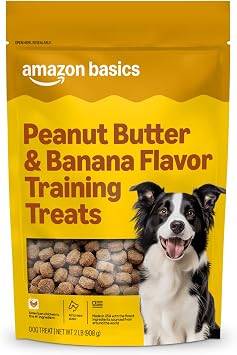 Amazon Basics Peanut Butter & Banana Flavor Training Treats for Dogs, 2 Pound Pack of 1 Previously Wag