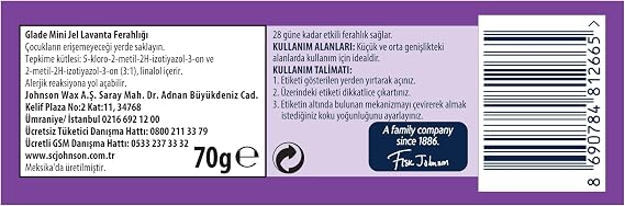 Glade Mini Gel Lavender Refreshment 70 g