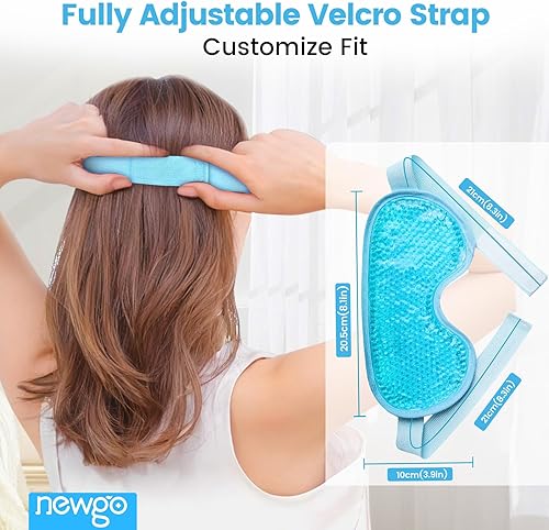 Miniatura 4 de NEWGO Cold Eye Mask Cooling Eye Mask Eye Ice Pack for Puffiness Reusable Ice Eye Mask Gel Eye Mask Frozen Eye Cold Compress for Dark Circles