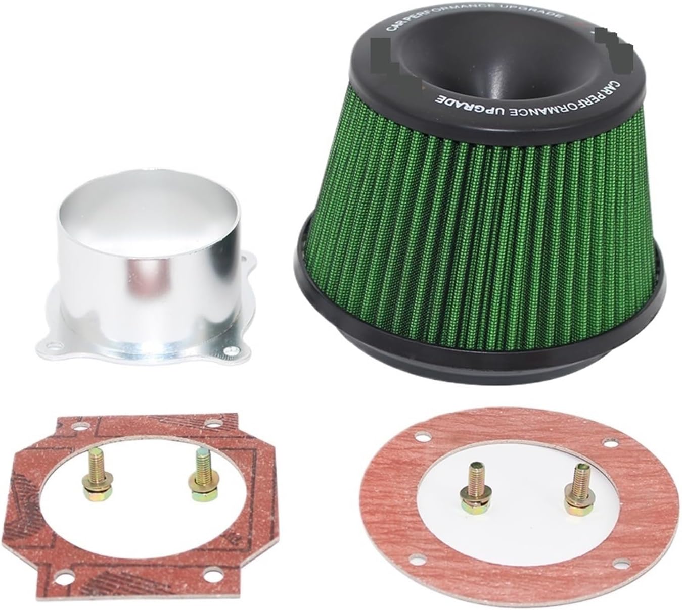 EPLUS Car Filters Air Intake System High Flow Filtre A Air Voiture Universal Connecting Base Red Green 3inch 76mm Automobiles(RED)