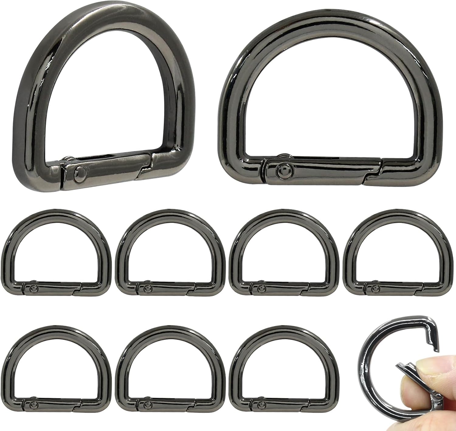 Metal Spring D Rings Keychain