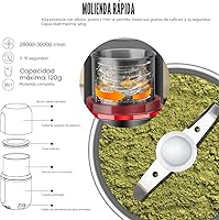 Vista 6 de COOL KNIGHT Molinillo de hierbas [gran capacidad/rápido/eléctrico] - Molinillo de café de hierbas para especias con colector de polen/- 7.5" (negro)