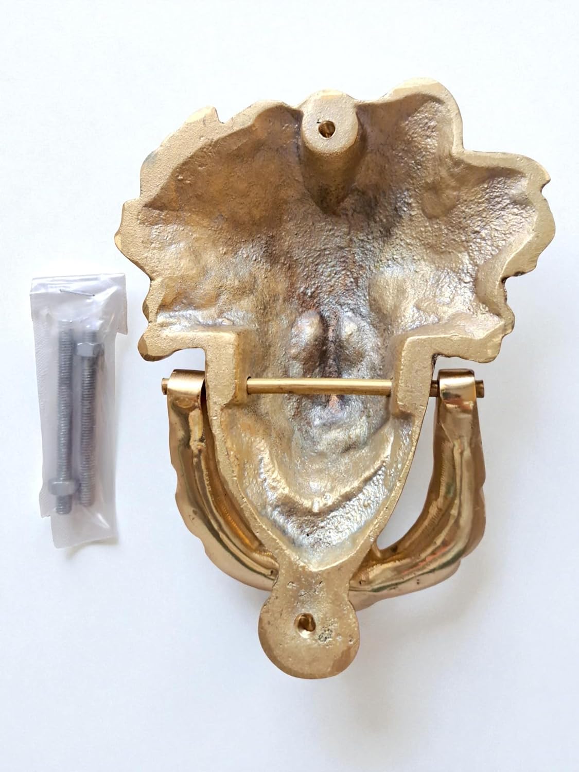 Elegant Grecian Goddess Dionysus Brass Door Knocker – Mirror Gold Finish Front Door Decor, High Quality Handcrafted Brass Knocker, 19cm /7.5in