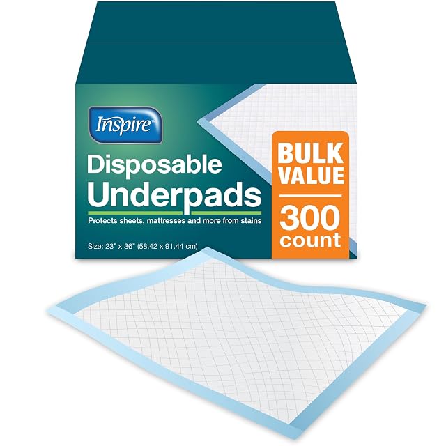 Inspire Disposable Chux Underpads 23 x 36 Inches Pack of 300