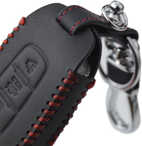 Miniatura 7 de Funda de cuero real para llave + llavero compatible con el nuevo tipo de control remoto para Nissan Rogue Pathfinder X-trail 2023 2024 285E3-7LA6A