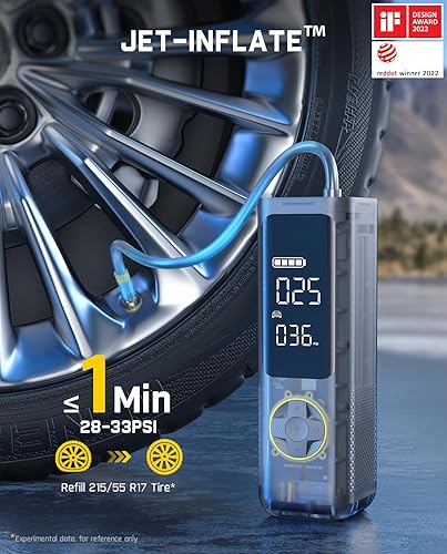 Miniatura 2 de Fanttik Compresor de aire portátil X8 APEX para inflado de neumáticos, inflado rápido de 1 minuto, inflador de neumáticos inalámbrico de 150 PSI con