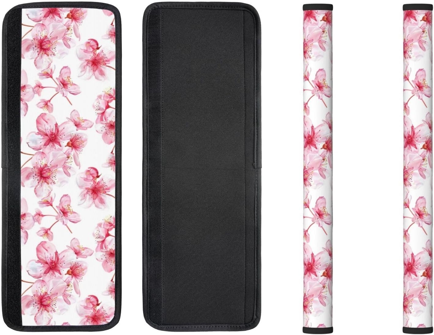 Pink Cherry Blossoms Flowers Refrigerator Door Handle Covers Kitchen Appliances Gloves for Microwave Dishwasher Fridge Door Cloth Protector Covers