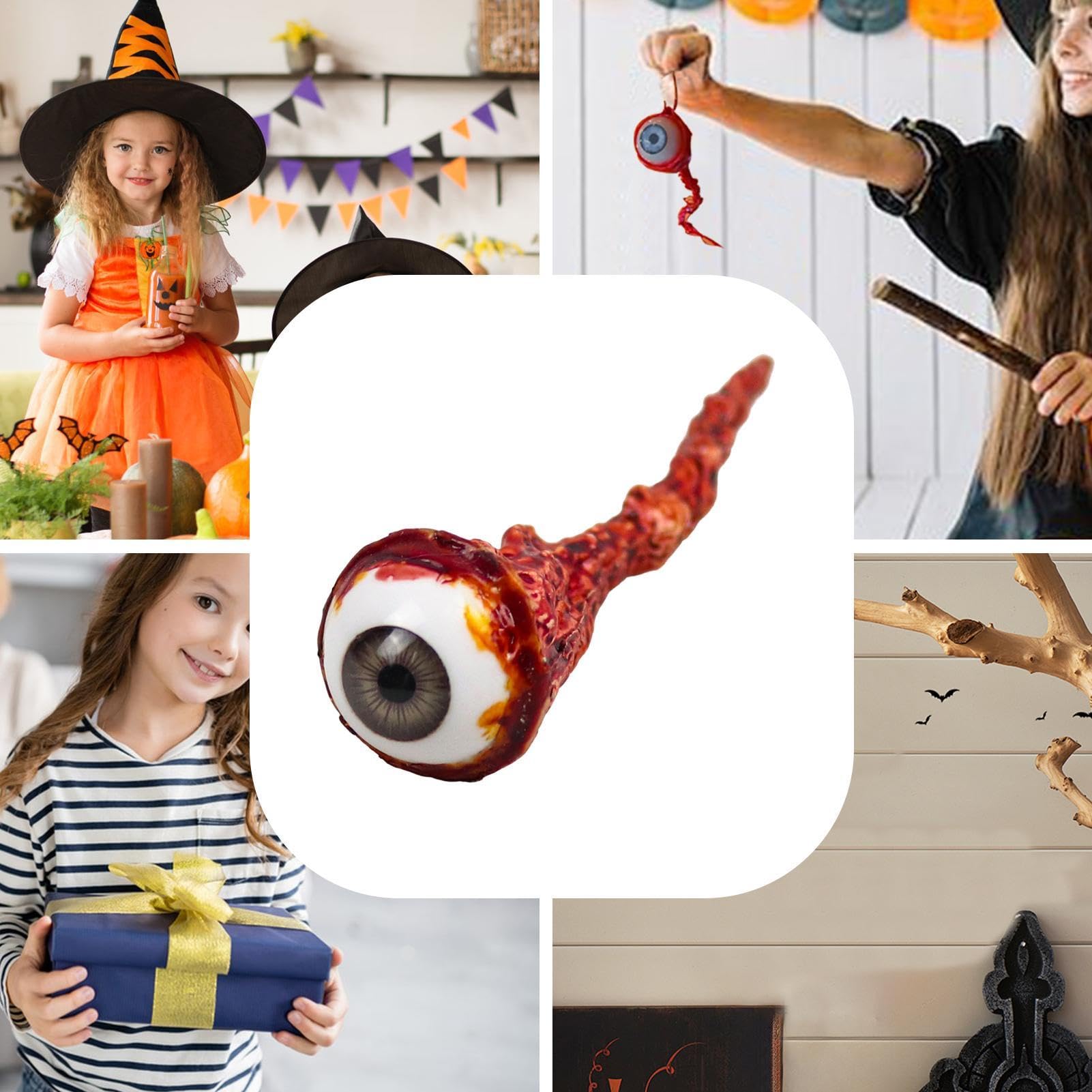 Globe Oculaire Effrayant Halloween – Décoration Réaliste Sanglante – Accessoire Fête Horreur