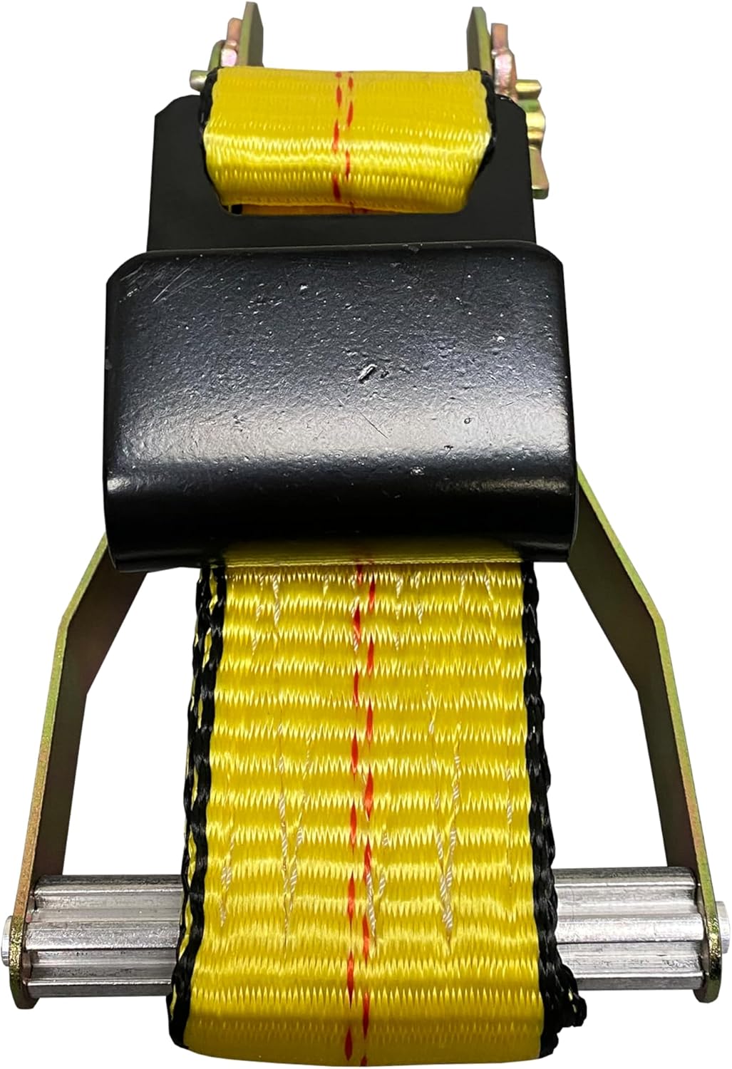 Everest - S1022 Premium Ratchet Tie Down 1 PK 2 IN. X 27 FT 3333 LBS. Working Load 10000 LBS. Break Strength Flat-Hook Cargo Straps - Moving Appliances and Equipment - Vibrant Everest Yellow - Image 2