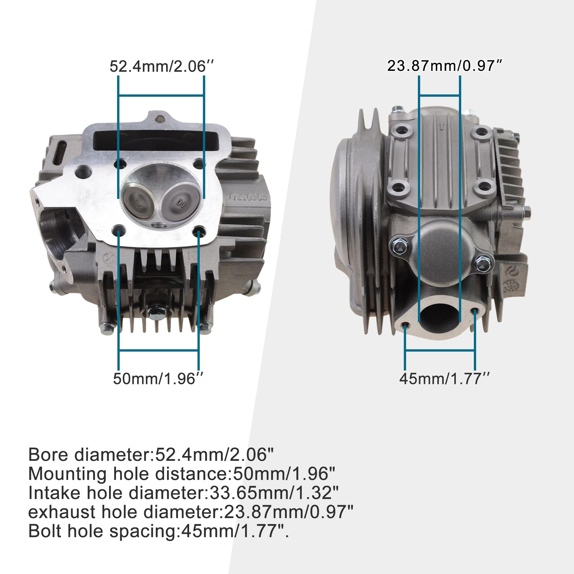 GOOFIT 52.4mm Teste Cilindro A7TC Candela Assemblaggio Kit Ricostruzione Guarnizioni Sostituzione Per 4 Tempi LIFAN 110CC 125cc Motore Moto ATV Go Kart Pocket Dirt Pit Bike