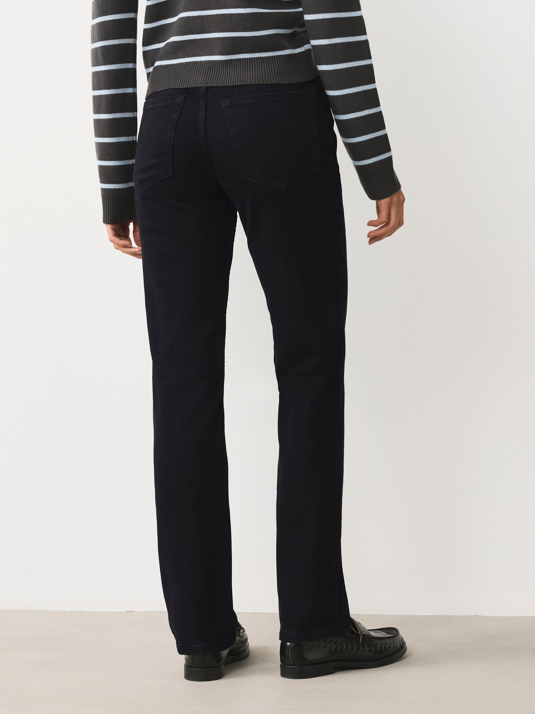 NEXT Femme Jeans Stretch Slim à Taille mi-Haute | Coupe standard, Fermeture boutonnée, Jambe droite