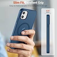 Vista 563 de SUPFINE Funda magnética para iPhone 11 con protector de pantalla (compatible con MagSafe) (protección contra caídas de grado militar), translúcida