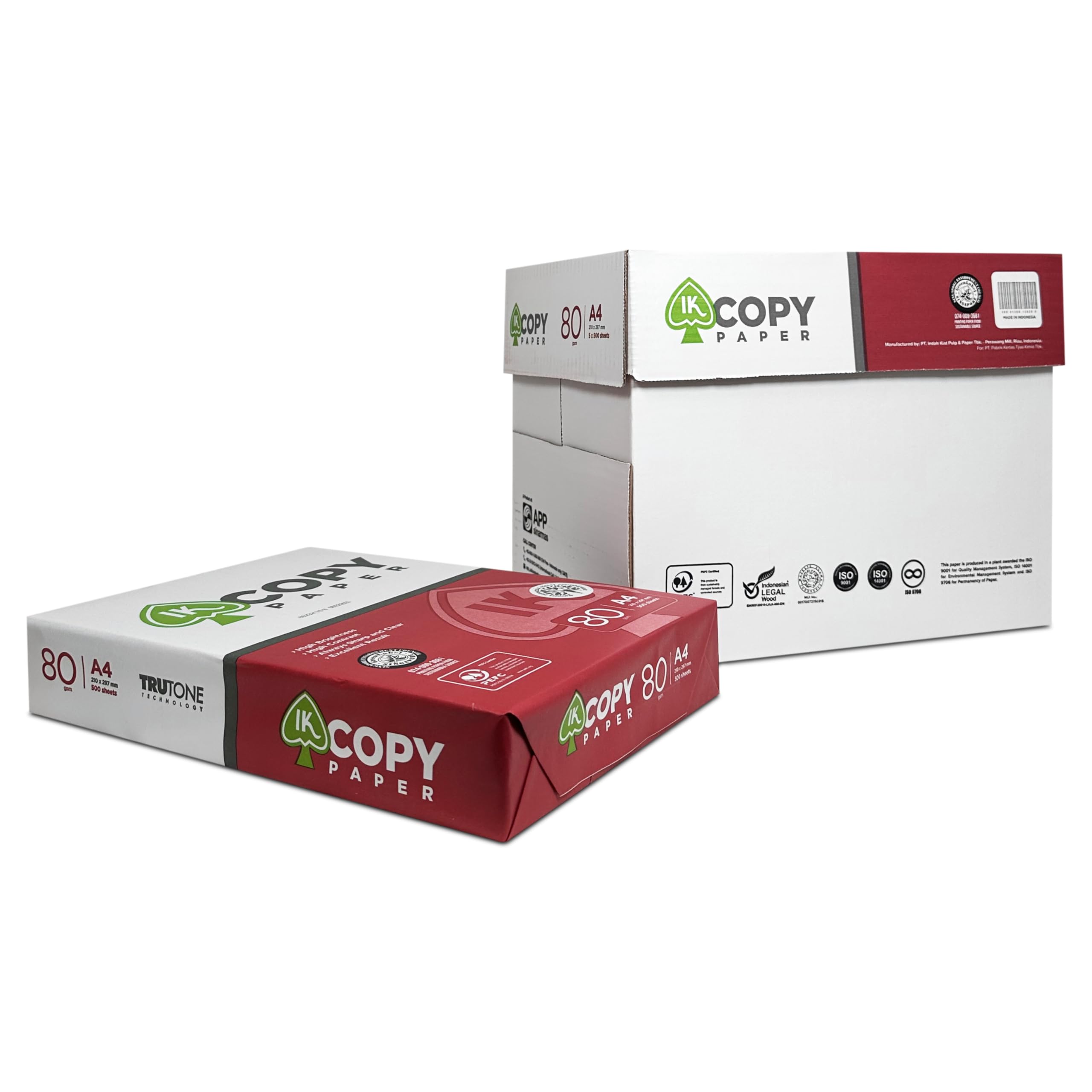 Copy Paper - 500 Folios DIN A4 80gr - Para Oficina, Impresoras Láser, Inyección, Fotocopiadoras, Fax, Hogar