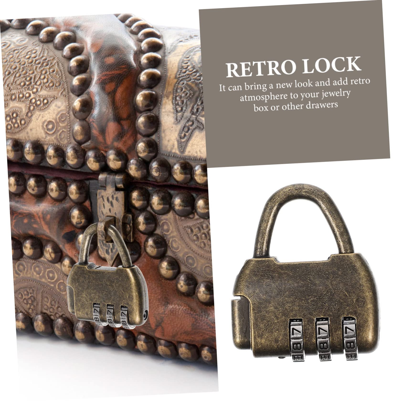 Mikikit 16pièces Cadenas à Style Antique Pour Armoire Boîte à Bijoux Et Valises Serrure Pratique Et Décorative Pour Et Sécurisation Des Objets