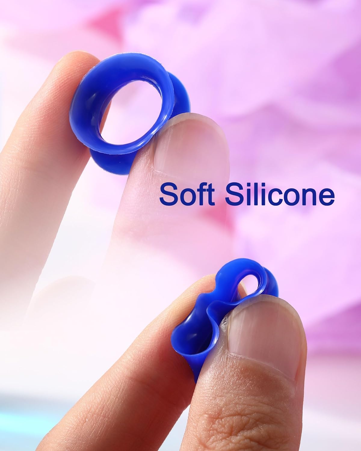 Jewseen 2g-5/8’’ Double Flared Silicone Tunnels 12Pcs Silicone Ear Gauges Flexible Ear Tunnels Plugs Stretchers Expander Ear Piercing Jewelry for Women Men - Image 4