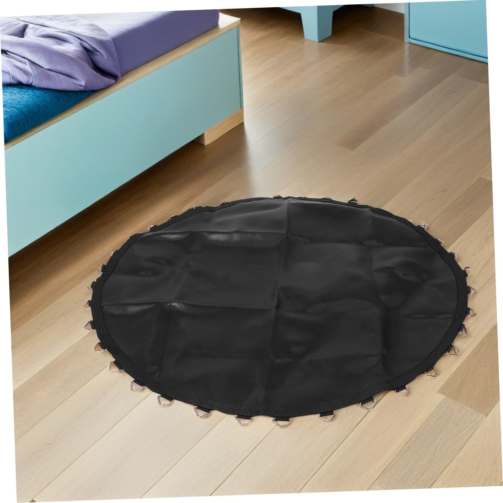 Tappetino di ricambio per trampolino con anelli elastici, superficie di salto resistente per fitness all'aperto e giochi al chiuso, letto salto sicuro per divertimento in famiglia e feste