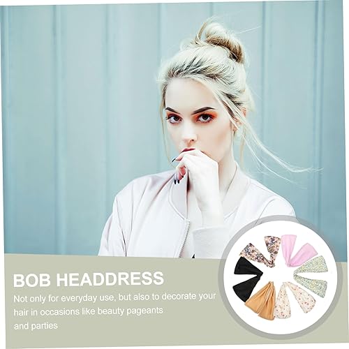 Miniatura 2 de 6pcs Bow Hair Clip Mujer Twist Clip Tela Pajarita