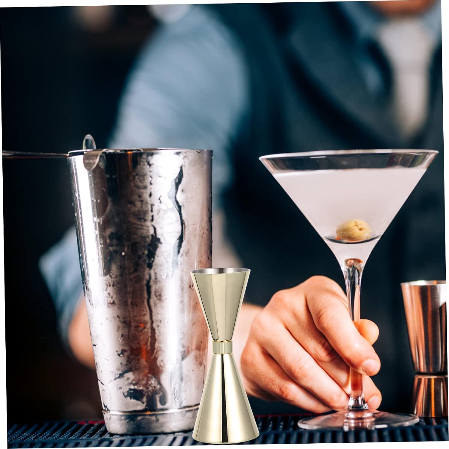 Cocktail Measuring Jigger Bartender Measuring Jigger Stainless Steel Wine Cup