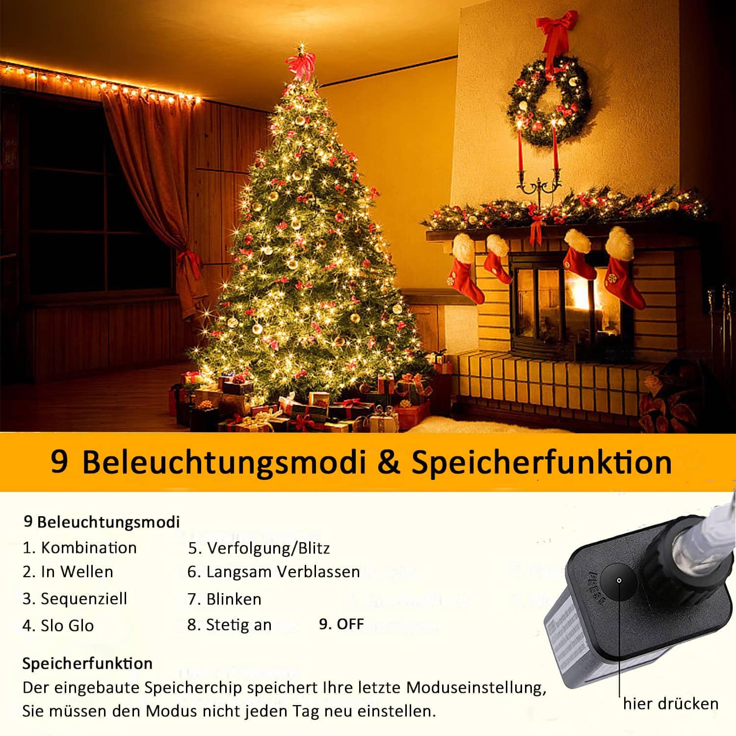 Biegsamer Kupferdraht Lichterstrang Dekofun 1m LED Lichtervorhang Mit 100 LEDs – Batteriebetrieben, Fernbedienung, Timer, 8 Modi, IP65 Wasserdicht Für Weihnachten & Party