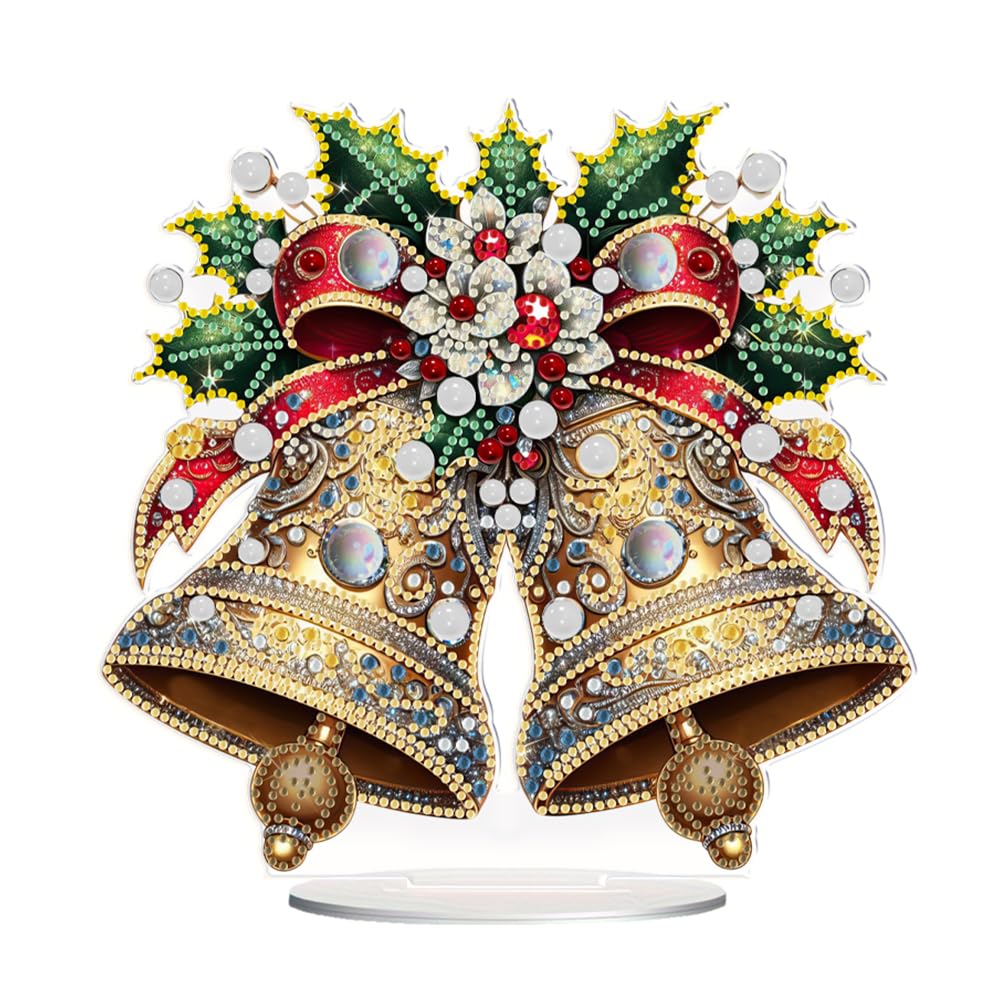 Christmas Table Top Ornament Kits 5D DIY Art Tabletop Decorations for Home Office Desktop Decor (KJ0276)