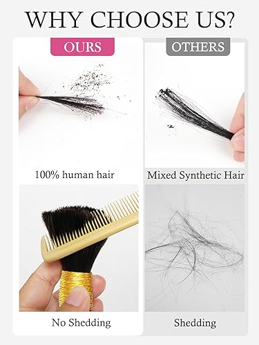 Miniatura 4 de KISSHAIR - Cabello humano trenzado para trenzas bohemias, cabello humano ondulado profundo a granel para trenzar sin trama, cabello humano virgen